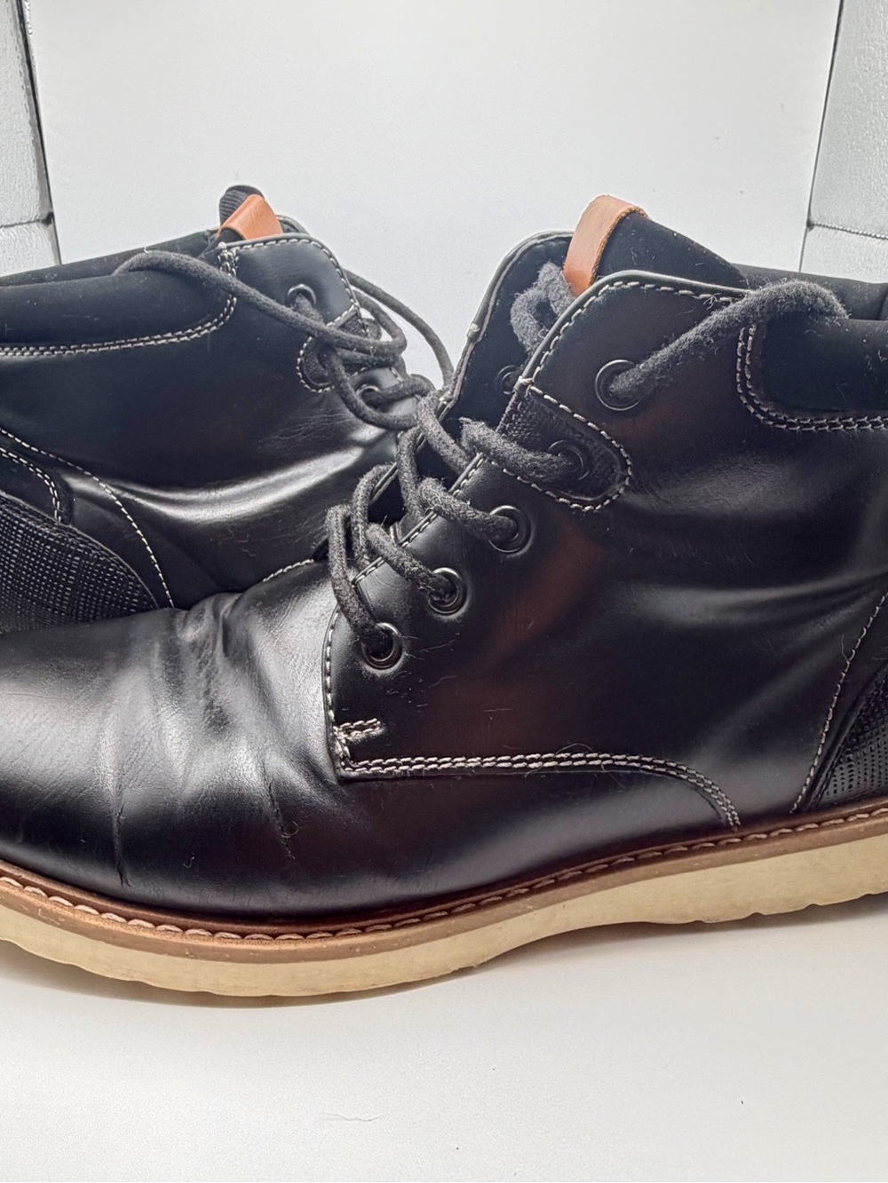 Arizona Jean Company Black Chukka Boots with Cream Sole Men’s size 9.5